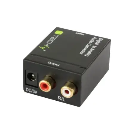 TECHLY 301139 Techly Konwerter cyfrowe Toslink SPDIF, coaxial audio na analog stereo RCA L/R