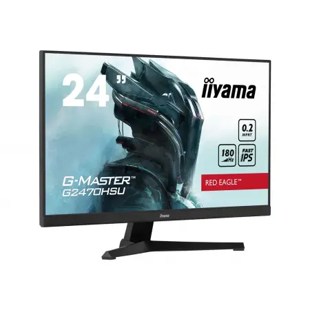 IIYAMA G2470HSU-B6 G-Master Red Eagle 24inch Fast IPS FHD FreeSync Premium 180Hz 1100:1 300cd/m2 0.2ms HDMI DP 4xUSB Black Speakers