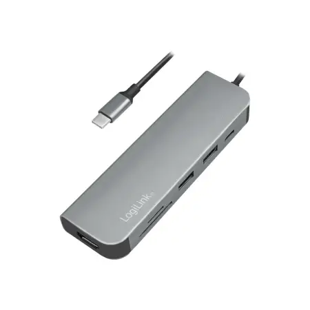 LOGILINK UA0343 LOGILINK - Hub wielofunkcyjny USB-C ™, HDMI, PD, czytnik kart, USB 3.2 Gen