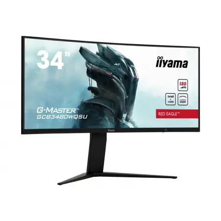 IIYAMA GCB3480WQSU-B1 34inch ETE VA 3440x1440 UW Curved 1500R 180Hz 21:9 420cd/m2 4ms 2xHDMI 2xDP USB-HUB 2x3.2 Speakers (P)