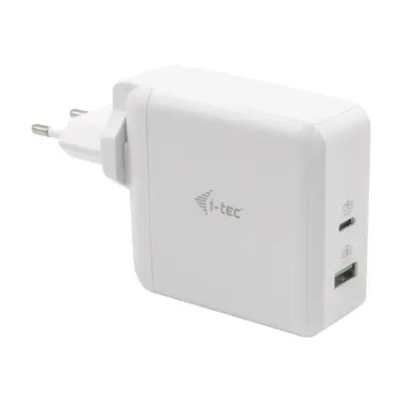 I-TEC USB-C Travel Charger 60W 1x USB-C port 60W 1x USB-A port 18W for laptops tablets smartphones HP Apple Dell MacBook etc.