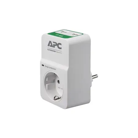 APC PM1WU2-GR APC Essential SurgeArrest 1 Outlet 230V, 2 Port USB Charger