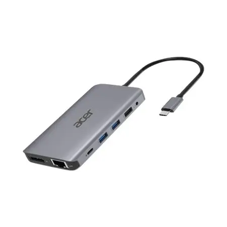 ACER 12-IN-1 TYPE-C DONGLE 2xUSB3.2 2xUSB2.0 2xHDMI DisplayPort Type C PowerDelivery SD Card reader TF Card reader 1000M Ethernet