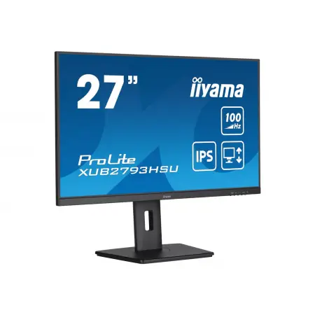 IIYAMA XUB2793HSU-B6 27inch ETE IPS-panel FHD 100Hz 250cd/m2 1ms Speakers HDMI DP 15cm Height Adj. Stand Pivot (P)