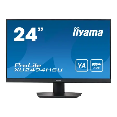 IIYAMA XU2494HSU-B2 24inch ETE VA-panel 1920x1080 4ms 250cd/m2 HDMI DP USB-HUB 2x 3.0 Speakers