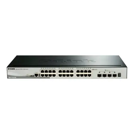 D-LINK 28-Port Smart Managed Gigabit Stack Switch 4x 10G dlink green 3.0 24x 10/100/1000Mbit/s TP RJ-45 Port 4x 10Gbit/s Fiber SFP+