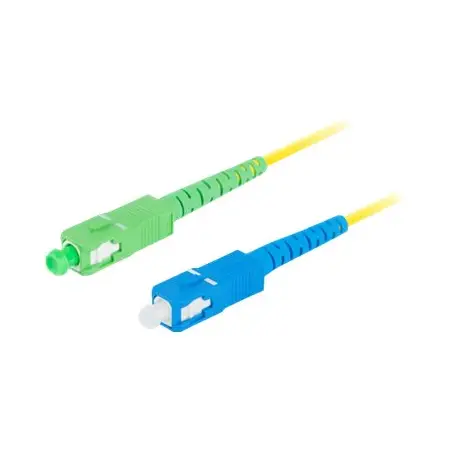 LANBERG fiber optic patchcord SM SC/APC-SC/UPC simplex 3m LSZH g657a1 3.0mm yellow