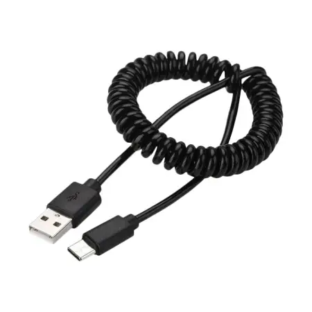 GEMBIRD Kabel spirala USB 2.0 AM-USB Type-C 1.8m czarny