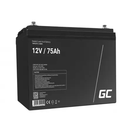 GREEN CELL Battery AGM 12V 75 Ah