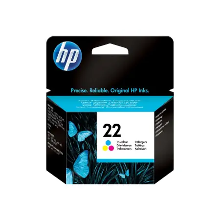 HP 22 original ink cartridge tri-colour standard capacity 5ml 165 pages 1-pack