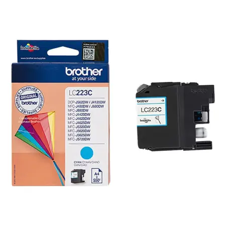 BROTHER LC223C Tusz Brother LC223C cyan 550str MFC-J4420DW / J4620DW / 25DW / J5320DW