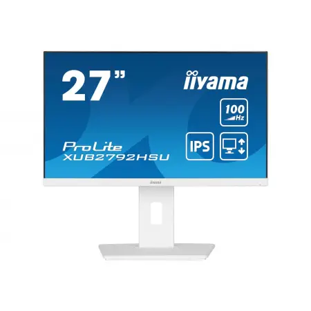 IIYAMA XUB2792HSU-W6 27inch ETE IPS FHD 100Hz 250cd/m2 0.4ms HDMI DP 4xUSB 3.2 FreeSync Speakers 15cm Height Adj. White (P)