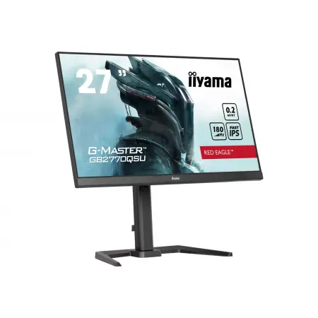 IIYAMA GB2770QSU-B6 G-Master Red Eagle 27inch Fast IPS QHD FreeSync PremiumPro 180Hz 1000:1 400cd/m2 0.2ms HDMI DP 4xUSB Black (P)