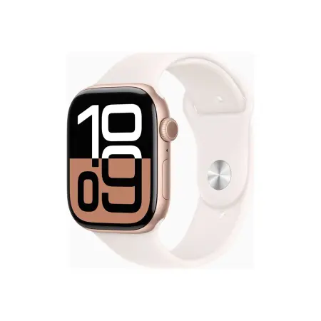 APPLE Watch Series 10 GPS 46mm Rose Gold Aluminium Case with Light Blush Sport Band - M/L