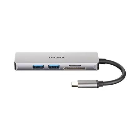 D-LINK USB-C 5-port USB 3.0 hub with HDMI and SD & microSD card reader