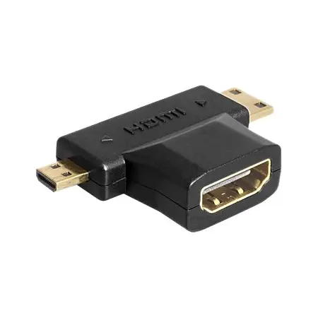 DELOCK 65446 Delock Adapter HDMI (F) -> HDMI-C mini (M) + HDMI-D micro (M)