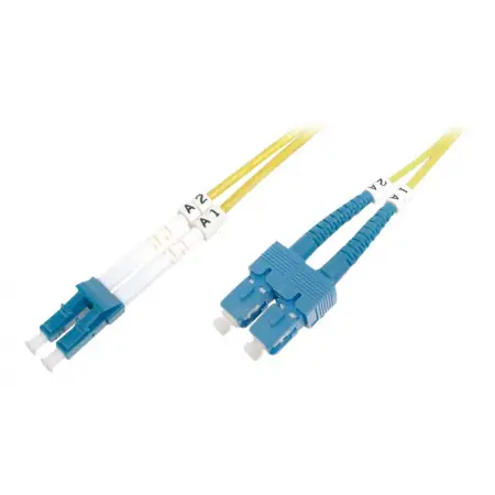 DIGITUS Fiber Optic Patch Cord SC APC to LC PC Singlemode 09/125 m Duplex Length 1 m