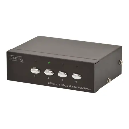 DIGITUS DS-45100-1 Przełącznik/Switch VGA 4-portowy, 250MHz 1280x1024p SXGA