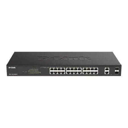 D-LINK 26-Port Layer2 PoE+ Gigabit Smart Managed Switch 24x 10/100/1000Mbps TP RJ-45 PoE Port 802.3at Power-over-Ethernet