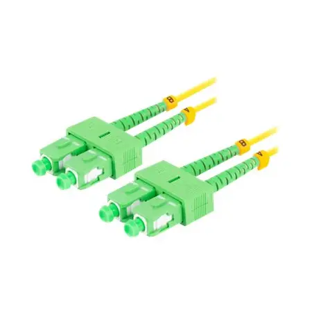 LANBERG fiber optic patchcord SM SC/APC-SC/APC duplex 1m LSZH g657a1 3.0mm yellow