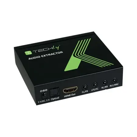 TECHLY HDMI 4K audio extractor SPDIF Toslink, 4x Jack 3.5mm, LPCM 5.1CH / 7.1CH