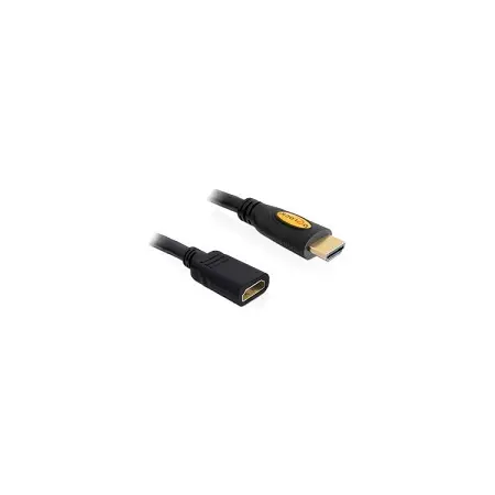 DELOCK 83079 Delock przedłużacz HDMI AM -> HDMI AF V1.4 High Speed Eth,1m, pozłacane końcówki