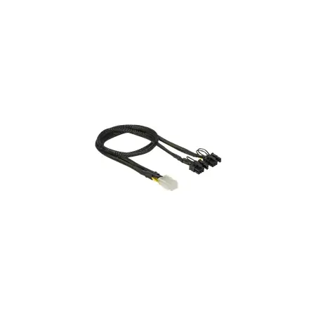 DELOCK 85455 Delock PCI Express kabel zasilający 6-pin żeński > 2 x 8-pin męski 30 cm oplot