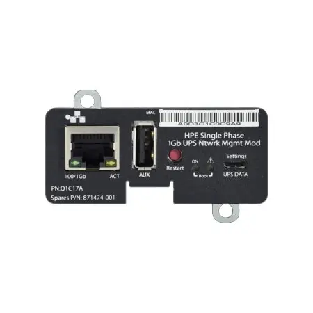 HPE Single Phase 1Gb UPS Network Management Module