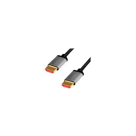LOGILINK CHA0106 Kabel HDMI A/M to A/M 8K/60Hz alu czarny/szary 3m