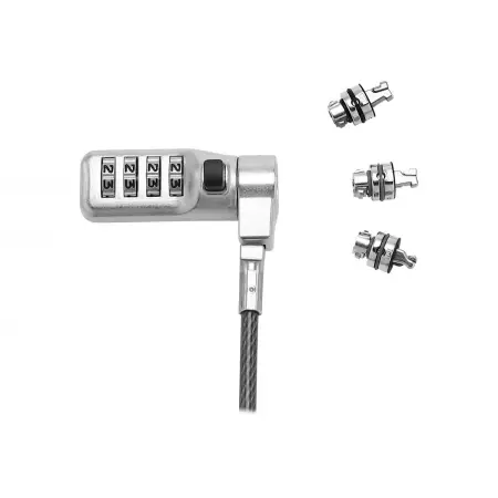 DICOTA Universal Security Cable Lock 3 Exchangeable heads fits all slots combination