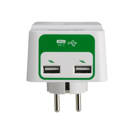 APC PM1WU2-GR APC Essential SurgeArrest 1 Outlet 230V, 2 Port USB Charger