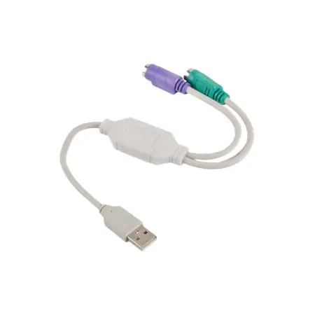 LANBERG AD-0025-W Lanberg adapter USB->PS/2 x2 biały