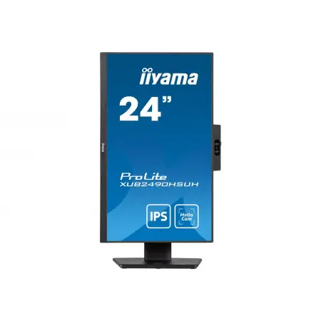 IIYAMA XUB2490HSUH-B1 24inch ETE IPS-panel 1920x1080 Windows Hello Webcam 1080P Auto Focus 15cm Height Adj. Stand 4ms 250cd/m2