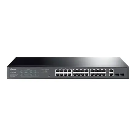 TP-LINK TL-SG1428PE 28-Port Gigabit Easy Smart Switch 24x Gigabit PoE+ 2x Gigabit Non-PoE RJ45 2x Gigabit SFP Slots 250W budget (P)