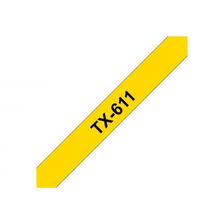 BROTHER TX611 Taśma Brother 6mm BLACK ON YELLOW TAPE