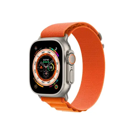 APPLE Watch Ultra GPS + Cellular 49mm Titanium Case with Orange Alpine Loop - Large