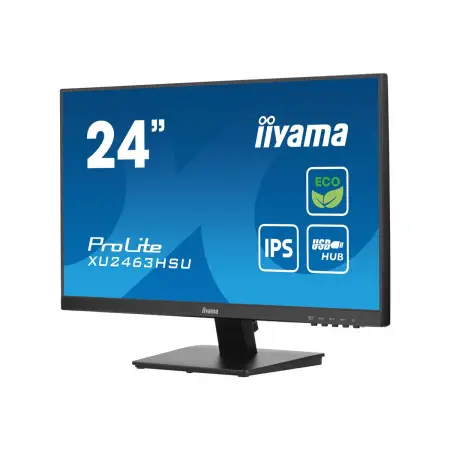 IIYAMA XU2463HSU-B1 23.8inch ETE IPS EyeComfort/EyeSafe 2.0 FHD 100Hz 250cd/m2 3ms HDMI DP GTG 2xUSB 3.2 Speakers FreeSync (P)