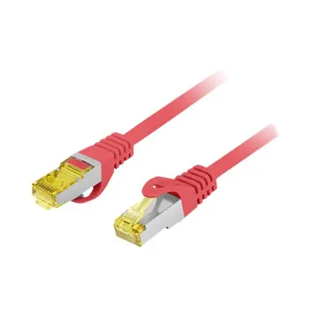 LANBERG Patchcord Cat.6A S/FTP LSZH CU 0.5m red