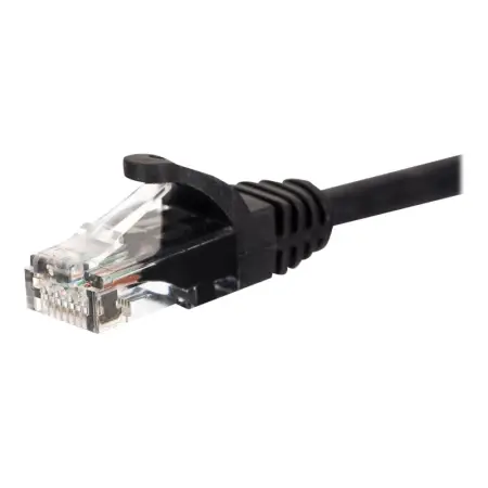 NETRACK BZPAT0256K Netrack patchcord RJ45, osłonka zalewana, kat. 6 UTP, 0.25m czarny