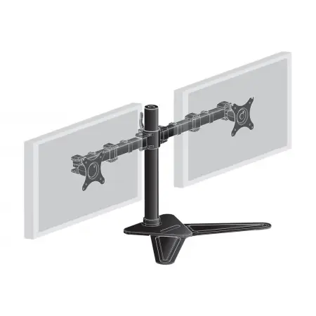 IIYAMA DS1002D-B1 Dual-Monitor table bracket with foot for Displays 10-30Zoll VESA 75x75 mm oder 100x100 mm weight 10kg