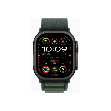 APPLE Watch Ultra 2 GPS + Cellular 49mm Black Titanium Case with Dark Green Alpine Loop - Medium