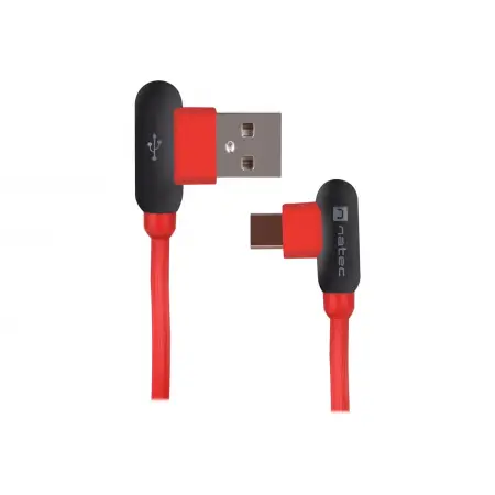 NATEC NKA-1201 Extreme Media kabel USB Typ-C - USB (M), 1m, kątowy, czerwony