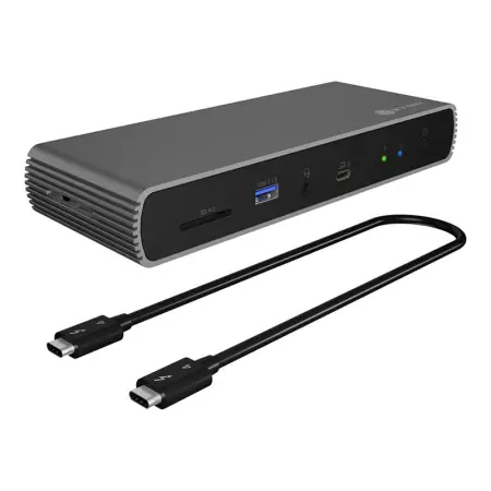 ICYBOX IB-DK8801-TB4 Thunderbolt 4 Type-C DockingStation 2x Thunderbolt 4 and 4x USB3.2 Gen 2 Type-A SD Card