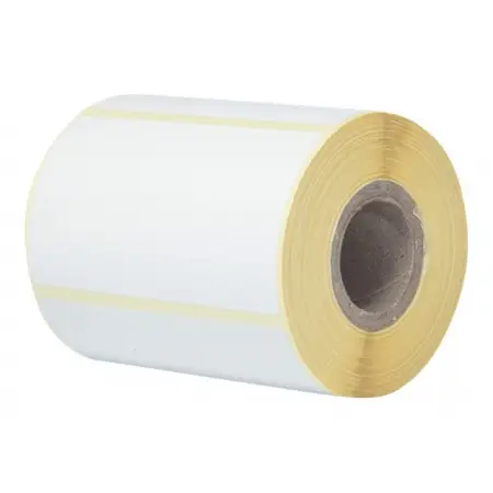 BROTHER Direct thermal label roll 76X44mm 400 labels/roll 8 rolls/carton