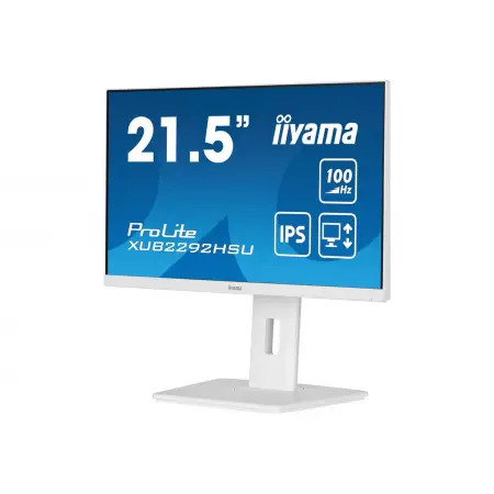 IIYAMA XUB2292HSU-W6 21.5inch ETE IPS FHD 100Hz 250cd/m2 0.4ms MPRT Speakers HDMI DP 4xUSB 3.2 15cm Height Adj. White (P)