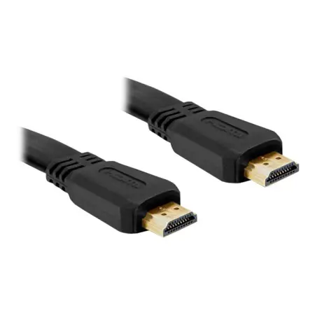 DELOCK Cable High Speed HDMI with Ethernet - A male / male flat 5.0m