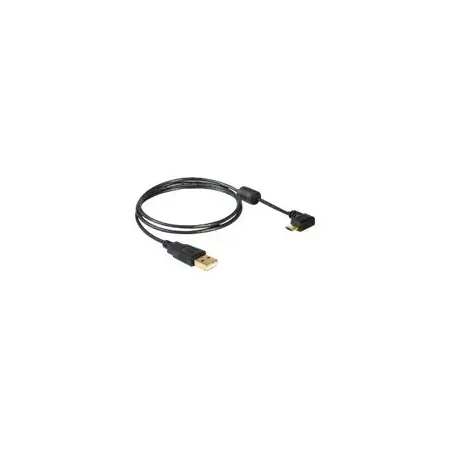 DELOCK 83147 Delock kabel USB micro AM-MBM5P 2.0 kątowy lewy/prawy 90c, 1M, czarny